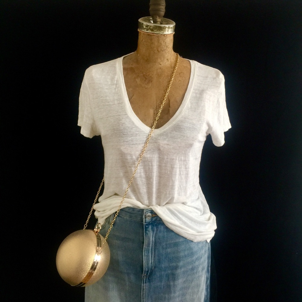 NWT Chi Chi London Round Gold Crossbody